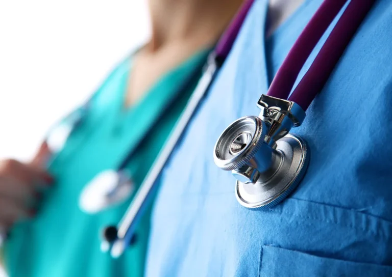 Close Up of Nurse in Scrubs