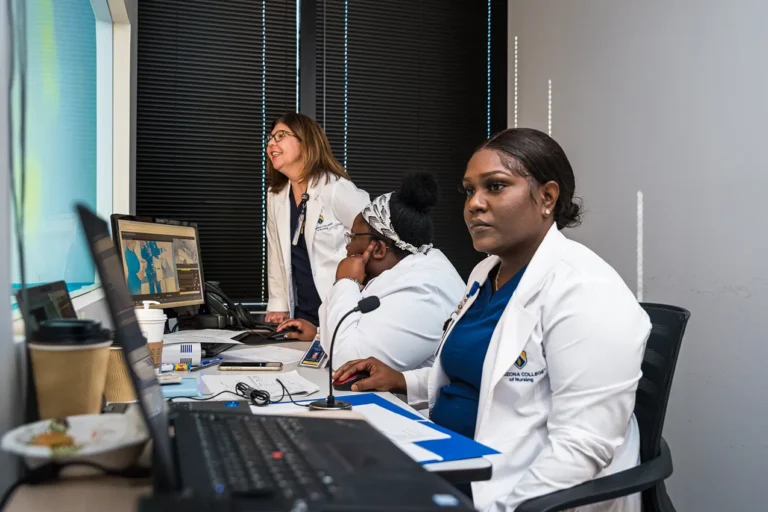 Nursing school faculty on BSN Program campus