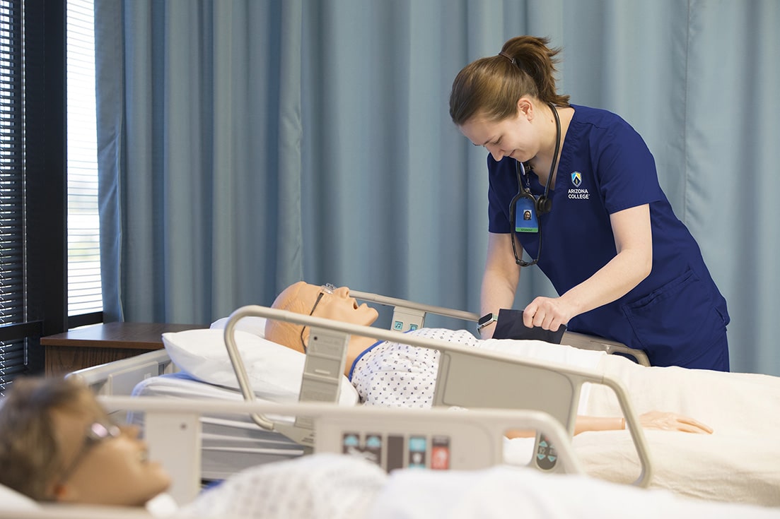 Nursing Program Student In Lab