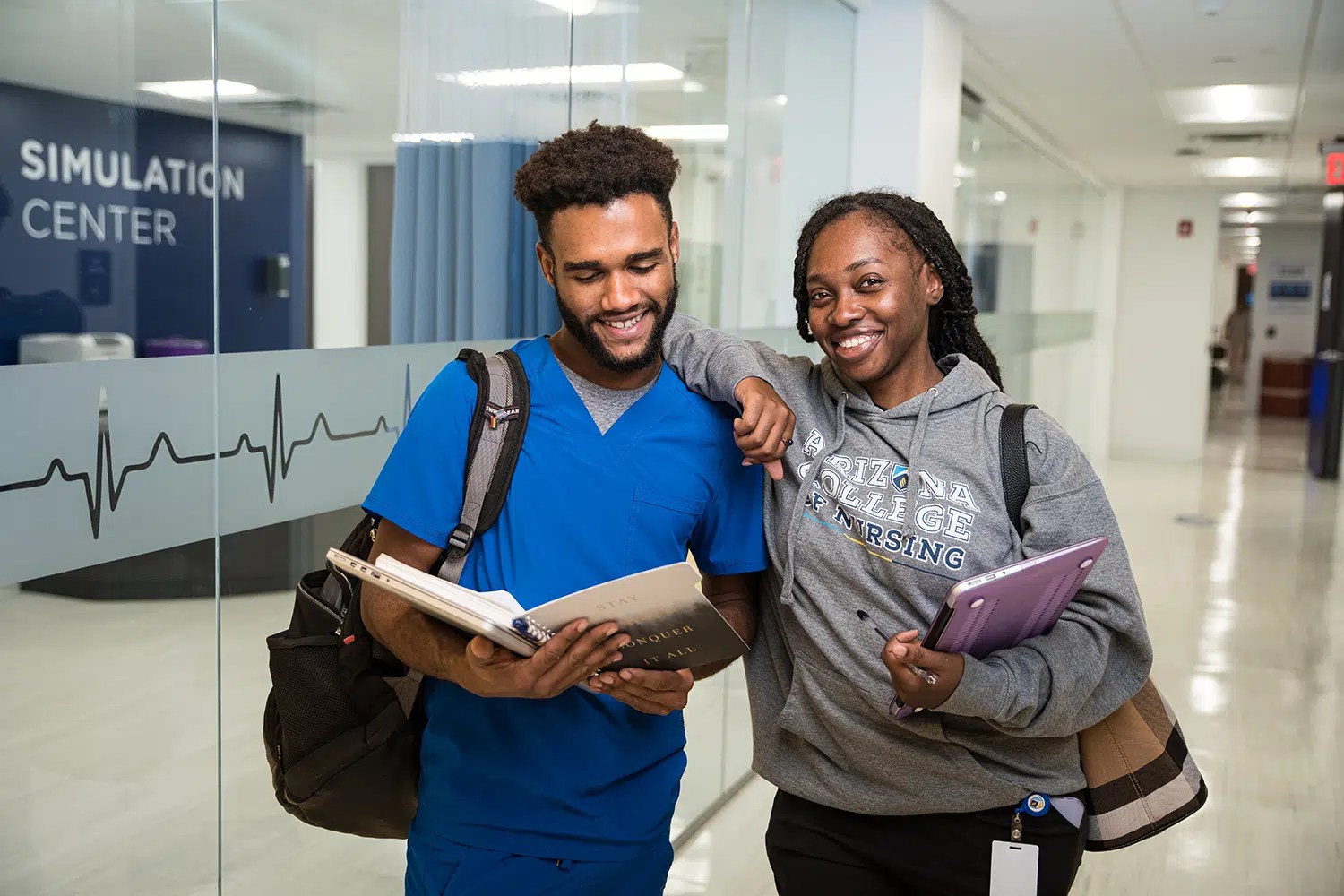 Washington DC Nursing Program Students in Hallway at AZCN