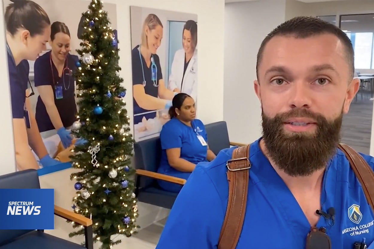 Male Nursing Student in Nursing College Near Me