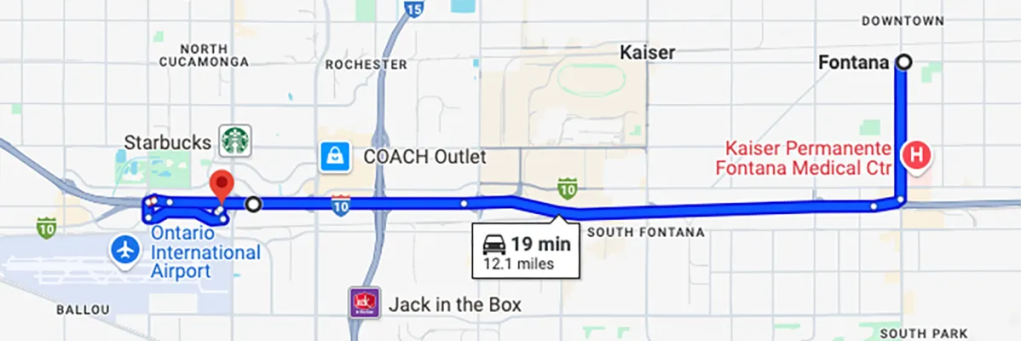 Nursing degree campus directions from Fontana California to Arizona College of Nursing - Ontario