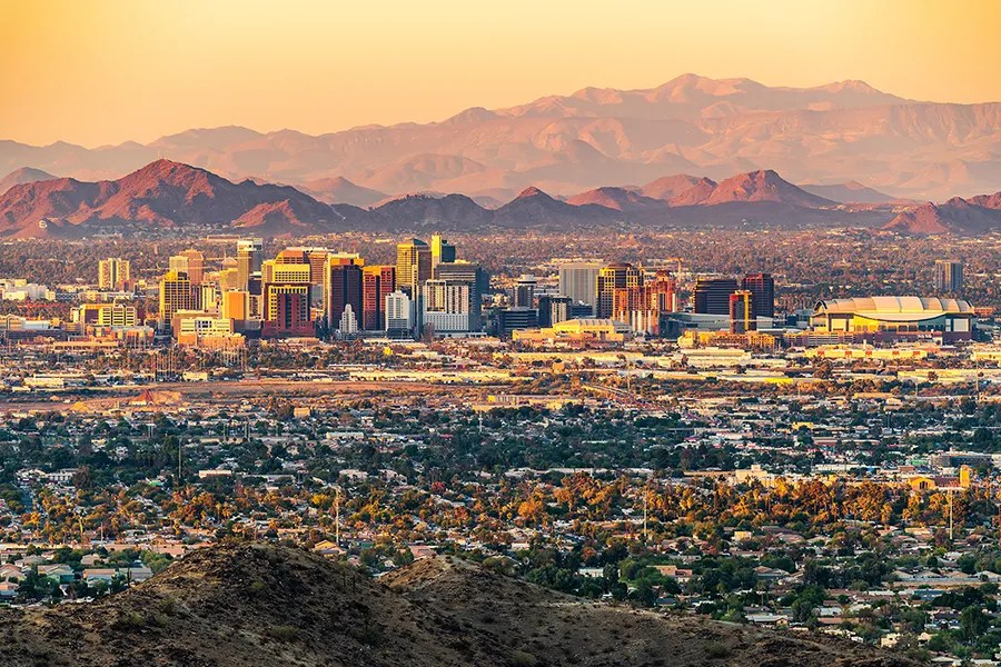 Phoenix skyline summer