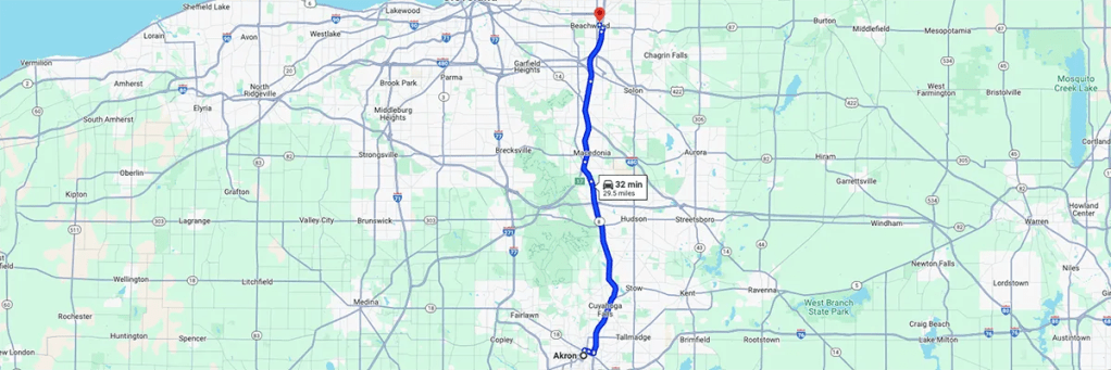 Nursing degree campus directions from Akron Ohio to Arizona College of Nursing - Cleveland