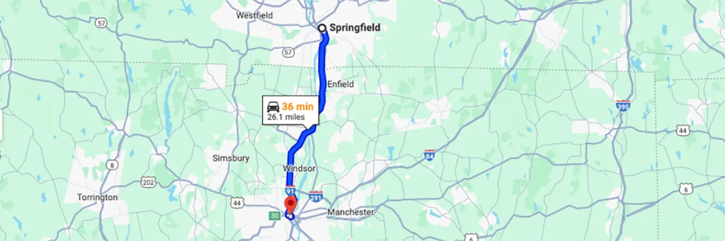 Nursing degree campus directions from Springfield MA to Arizona College of Nursing - Hartford
