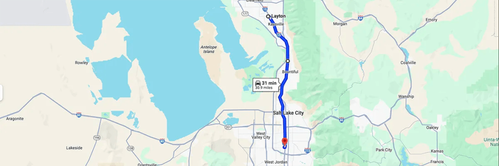 Nursing degree campus directions from Layton Utah to Arizona College of Nursing - Salt Lake City