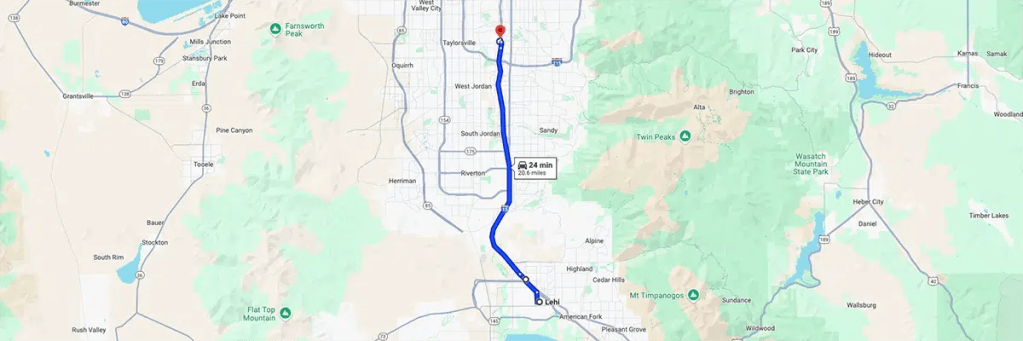 Nursing degree campus directions from Lehi Utah to Arizona College of Nursing - Salt Lake City