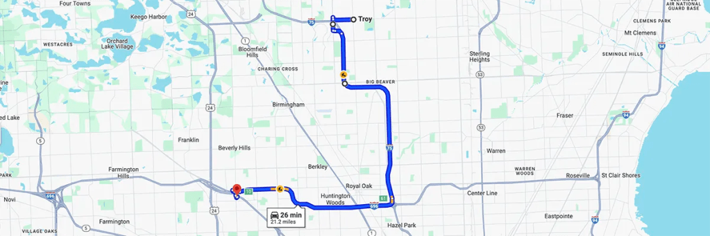 Nursing degree campus directions from Troy Michigan to Arizona College of Nursing - Southfield