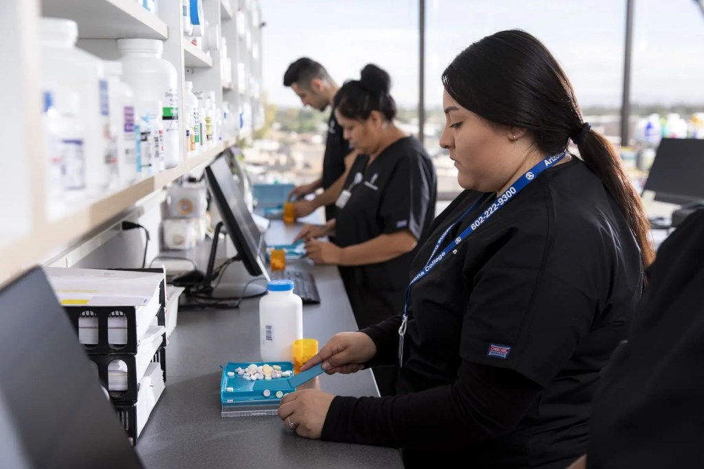 Pharmacy Technician school students at Arizona College.