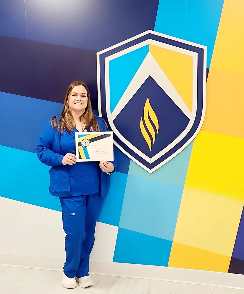 Laura Werner at nursing school