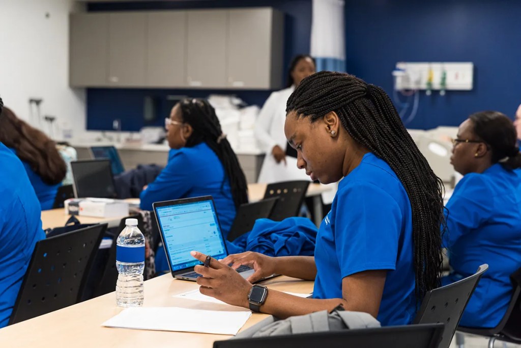 Student Studying for Her BSN Nursing Degree